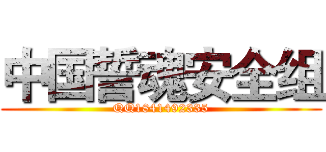 中国誓魂安全组 (QQ1841492335)