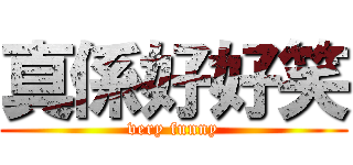 真係好好笑 (very funny)