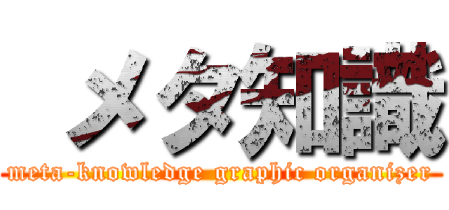  メタ知識 (meta-knowledge graphic organizer)