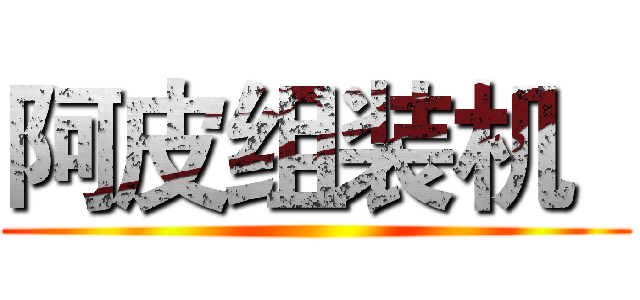 阿皮组装机   ()