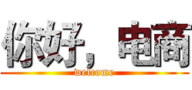 你好，电商 (welcome)