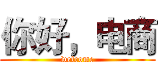 你好，电商 (welcome)