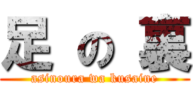 足 の 裏 (asinoura wa kusaine)