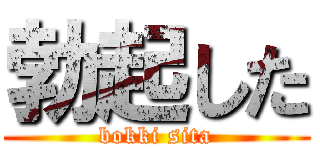 勃起した (bokki sita)