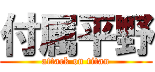 付属平野 (attack on titan)