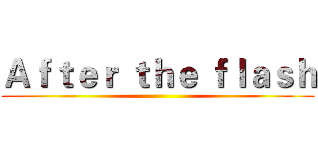 Ａｆｔｅｒ ｔｈｅ ｆｌａｓｈ ()