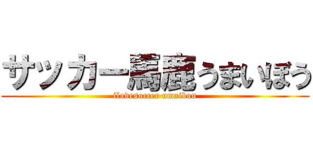 サッカー馬鹿うまいぼう (ilovesoccer umaibou)