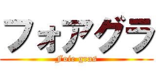 フォアグラ (Foie gras)