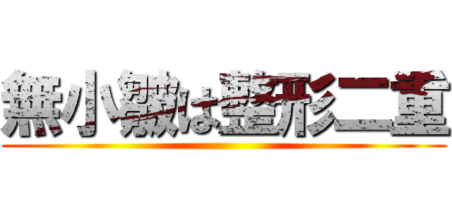 無小皺は整形二重 ()