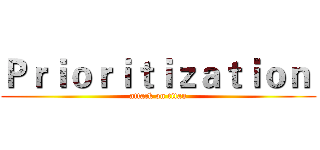 Ｐｒｉｏｒｉｔｉｚａｔｉｏｎ  (attack on titan)