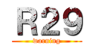 Ｒ２９ (warning)