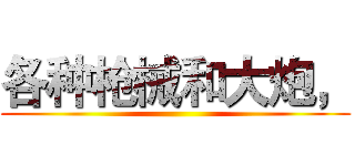 各种枪械和大炮， ()