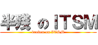 半殘 のＩＴＳＭ (broken on ITSM)