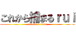 これから捕まるｒｕｉ (attack on titan)