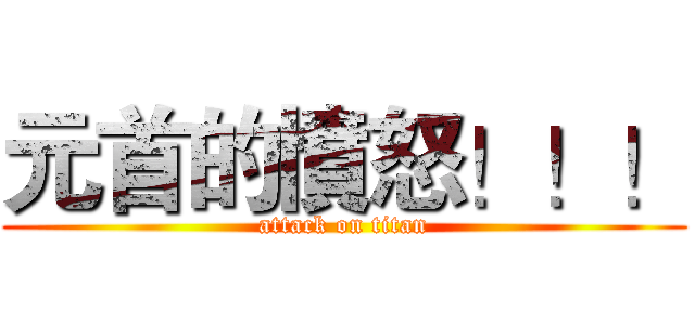 元首的憤怒！！！ (attack on titan)