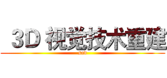  ３Ｄ 视觉技术重建 (sad)