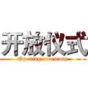 开放仪式 (Opening ceremony)