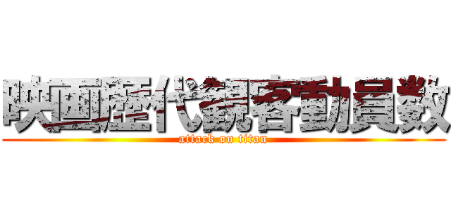 映画歴代観客動員数 (attack on titan)