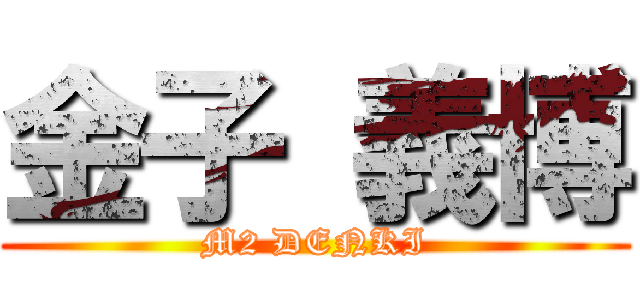 金子 義博 (M2 DENKI)