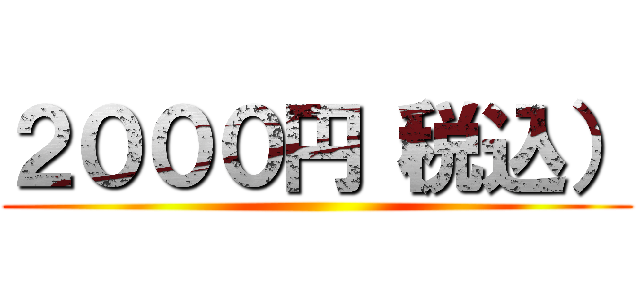 ２０００円（税込） ()