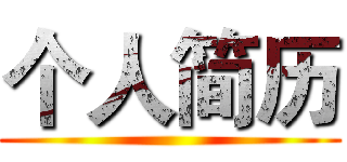 个人简历 ()