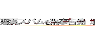 悪質スパムを刑事告発 地検宛告発状 ()