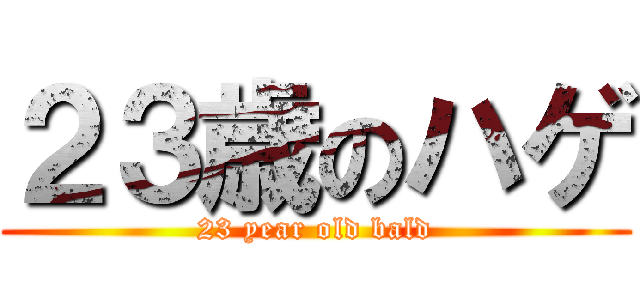 ２３歳のハゲ (23 year old bald)