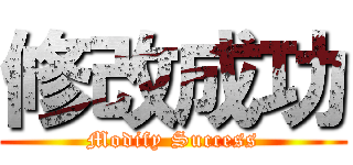 修改成功 (Modify Success)