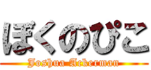 ぼくのぴこ (Joshua Ackerman)