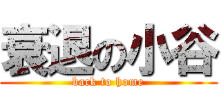 衰退の小谷 (back to home)