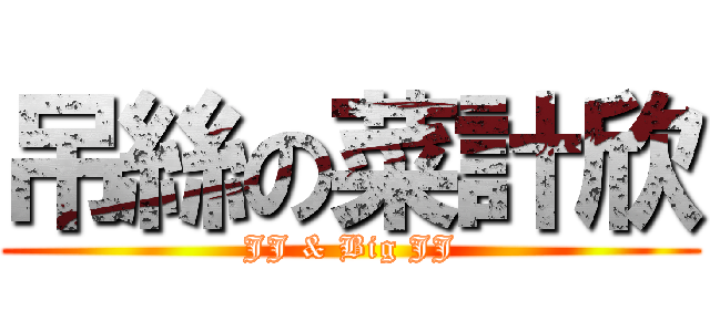 吊絲の菜計欣 (JJ & Big JJ)