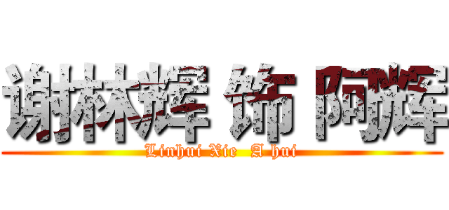 谢林辉 饰 阿辉 (Linhui Xie  A hui)