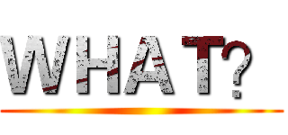 ＷＨＡＴ？ ()