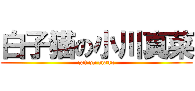 白子猫の小川真菜 (cat on mana)