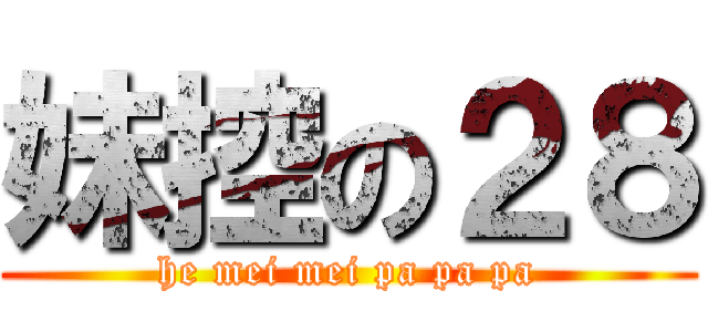 妹控の２８ (he mei mei pa pa pa)