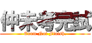 仲未考完試 (Exam Not Finish.)