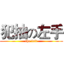 犯抽の左手 (the left)