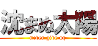 沈まぬ太陽 (never give up)