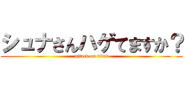 シュナさんハゲてますか？ (attack on titan)