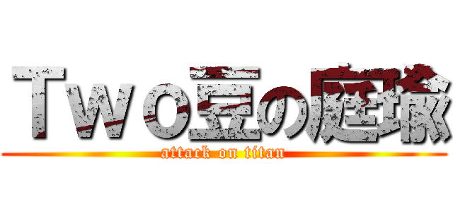 Ｔｗｏ豆の庭瑜 (attack on titan)
