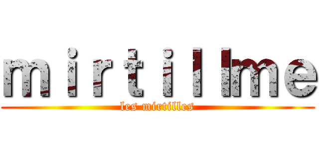 ｍｉｒｔｉｌｌｍｅ (les mirtilles)