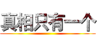 真相只有一个 ()