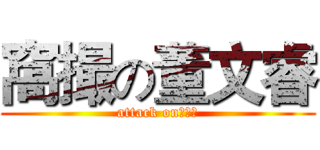 窩撮の董文睿 (attack on董文睿)