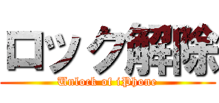 ロック解除 (Unlock of iPhone)