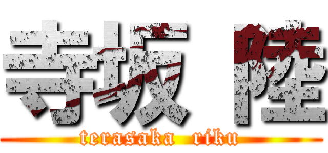 寺坂 陸 (terasaka  riku)