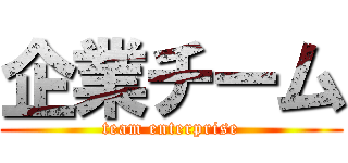 企業チーム (team enterprise)