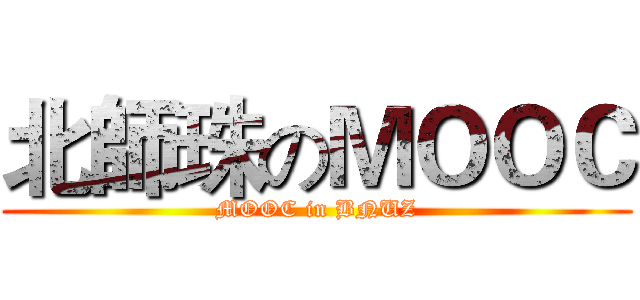 北師珠のＭＯＯＣ (MOOC in BNUZ)