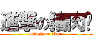 進撃の猪肉丝 (attack on titan)