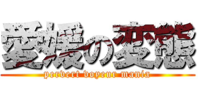 愛媛の変態 (pervert voyeur mania)