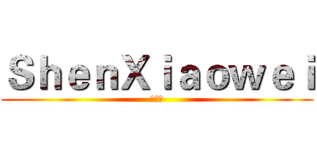 ＳｈｅｎＸｉａｏｗｅｉ (沈小炜)